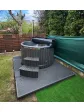 Russian hot tub for garden, wooden arrangement, massage, home garden jacuzzi spa, composite casing - 200 cm